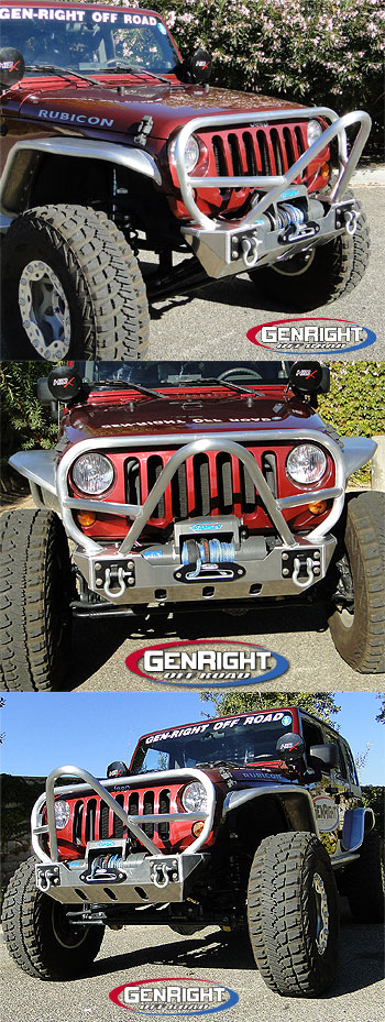 JK Front Winch Bumper w/Stinger & Grille Guard, ALUM