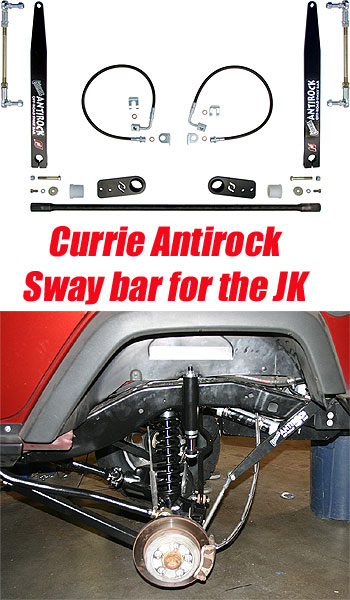 Currie Anti Rock Sway Bar 4dr JK, REAR