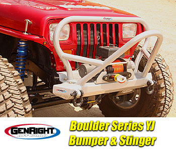 YJ Front Bumper with Boulder Stinger