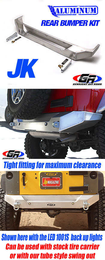 JK Rear Bumper, Aluminum