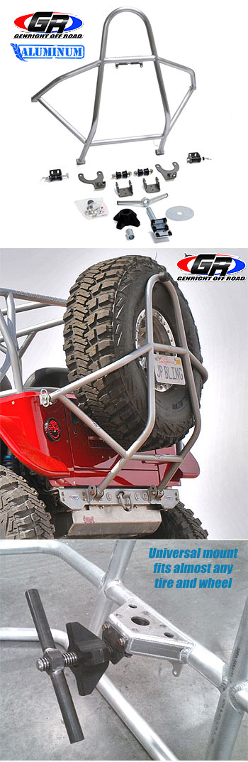 Aluminum Boulder Series Rear Tire Carrier