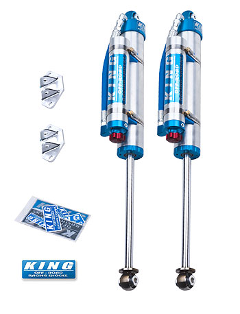 KING 2.5" Shocks, w/Clicker RES, TJ Front 0"-2" Lift