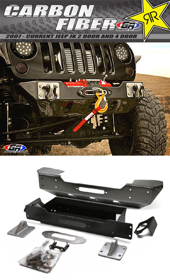 Jeep JK Front Winch Bumper Stubby, CARBON FIBER