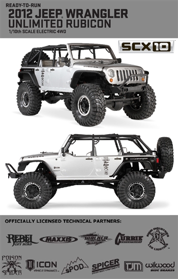 Axial SCX10 2012 Jeep Wrangler Unlimited Rubicon 1/10th Scale Electric 4WD - RTR